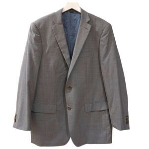 NEW INDOCHINO Made For You Men's Light Grey Two Button Wool Blazer XL